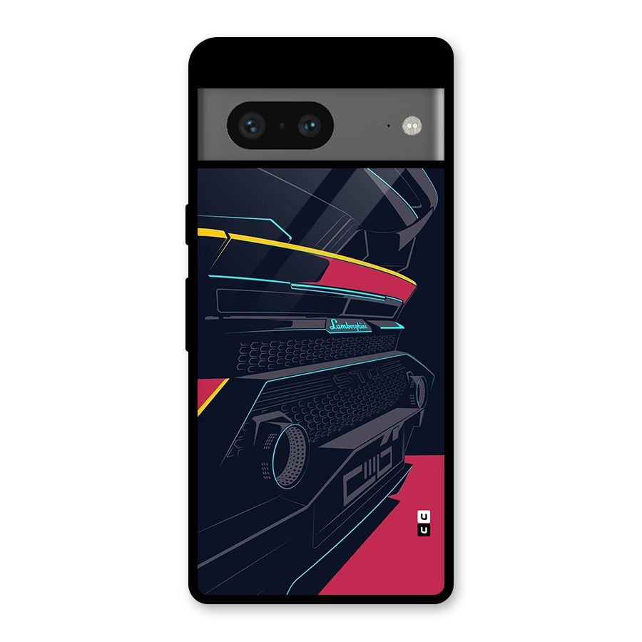 Super Car Parked Glass Back Case for Google Pixel 7
