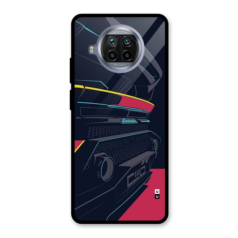 Super Car Parked Glass Back Case for Mi 10i