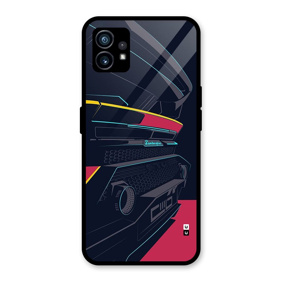 Super Car Parked Glass Back Case for Nothing Phone 1