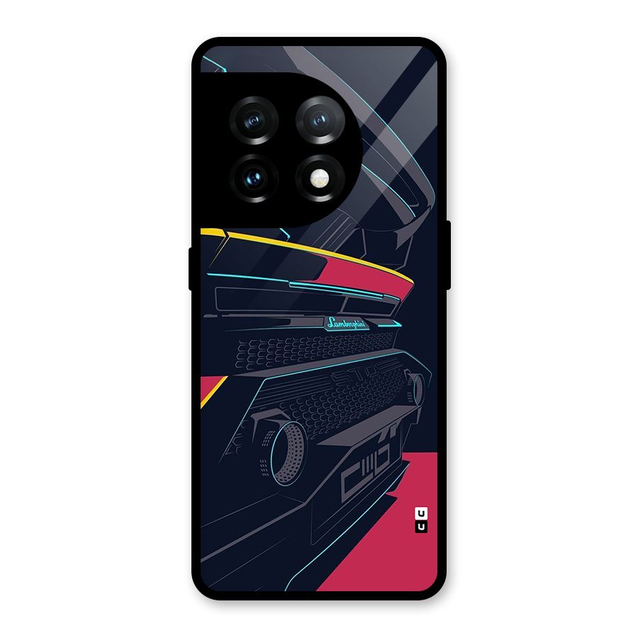 Super Car Parked Glass Back Case for OnePlus 11