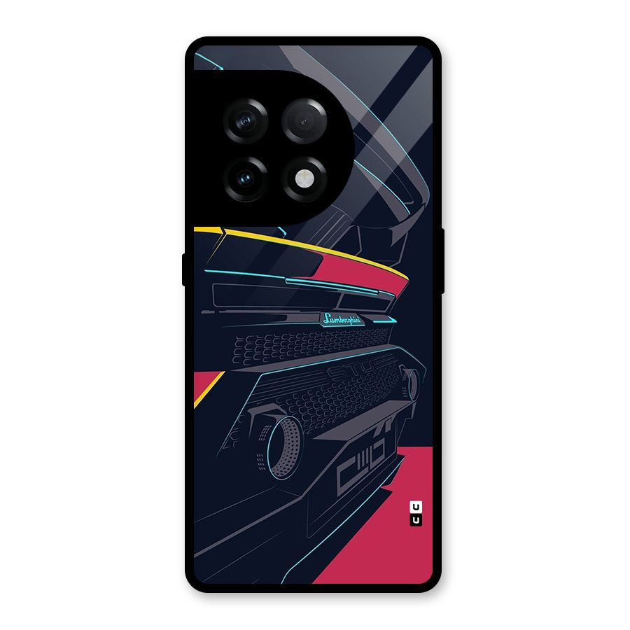 Super Car Parked Glass Back Case for OnePlus 11R