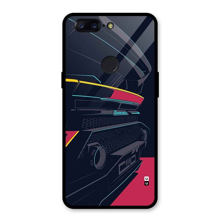 Super Car Parked Glass Back Case for OnePlus 5T