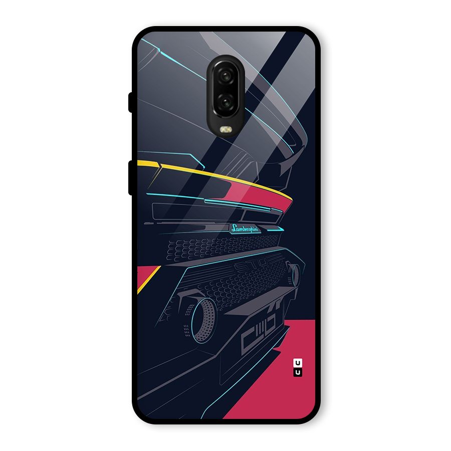 Super Car Parked Glass Back Case for OnePlus 6T