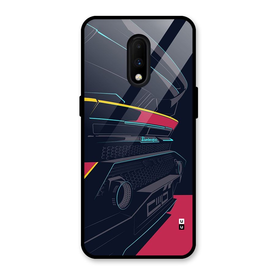 Super Car Parked Glass Back Case for OnePlus 7