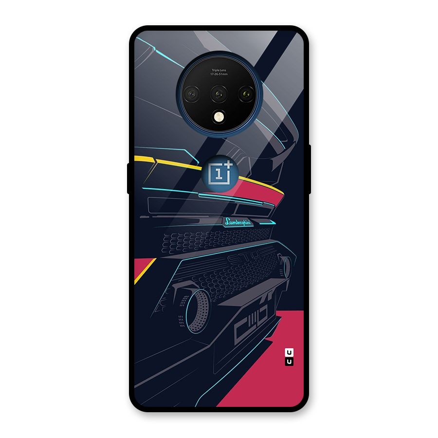 Super Car Parked Glass Back Case for OnePlus 7T