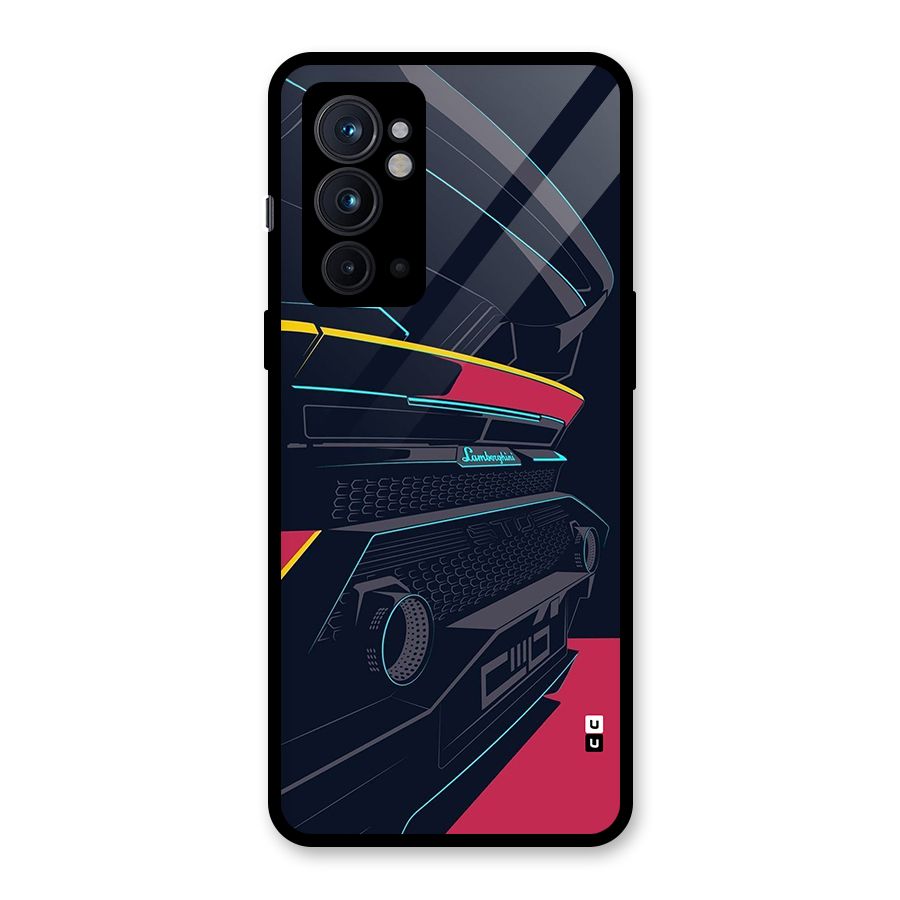 Super Car Parked Glass Back Case for OnePlus 9RT 5G