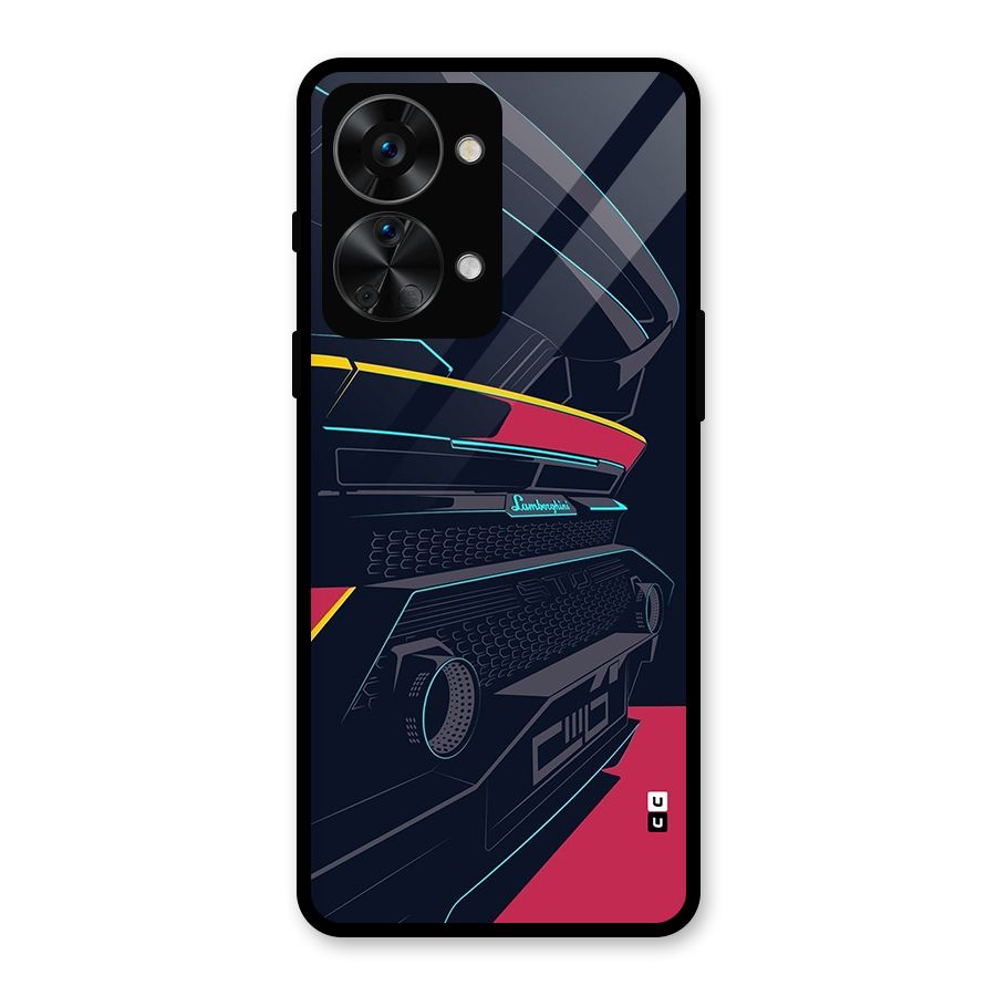 Super Car Parked Glass Back Case for OnePlus Nord 2T