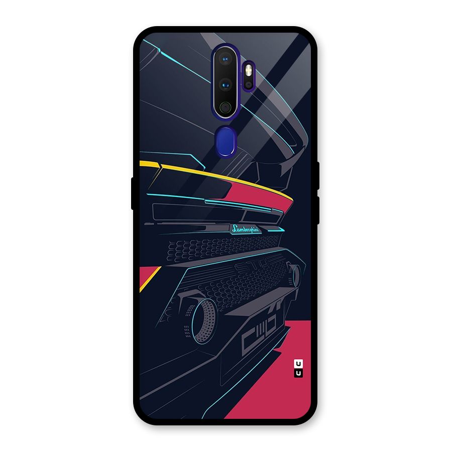 Super Car Parked Glass Back Case for Oppo A9 (2020)