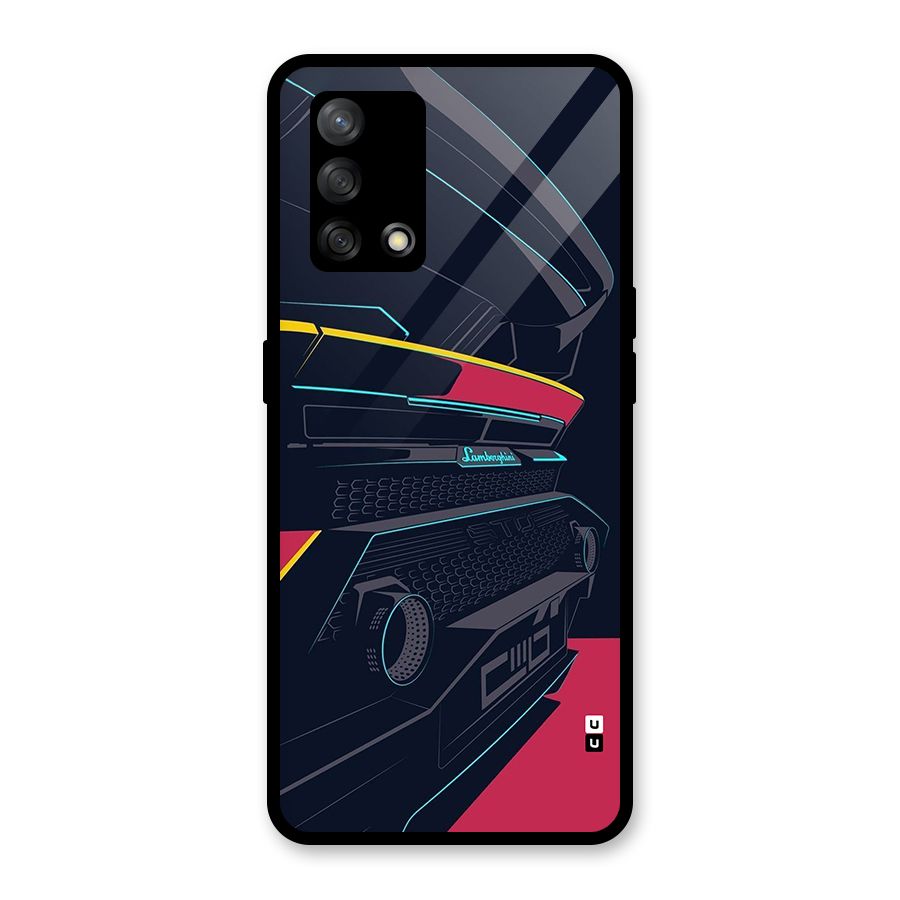 Super Car Parked Glass Back Case for Oppo F19s