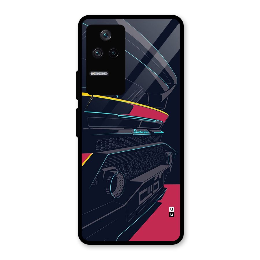Super Car Parked Glass Back Case for Poco F4 5G