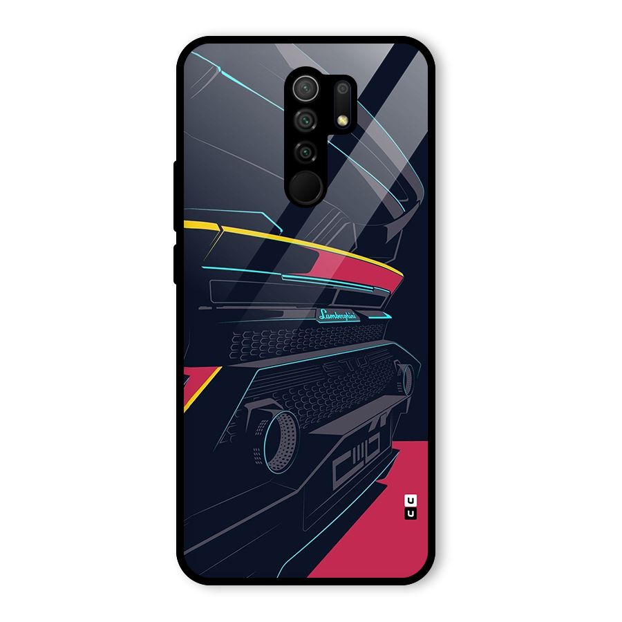 Super Car Parked Glass Back Case for Poco M2