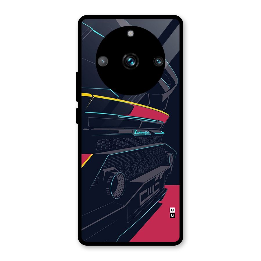Super Car Parked Glass Back Case for Realme 11 Pro Plus
