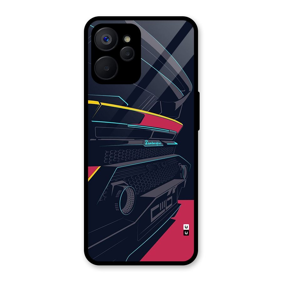 Super Car Parked Glass Back Case for Realme 9i 5G
