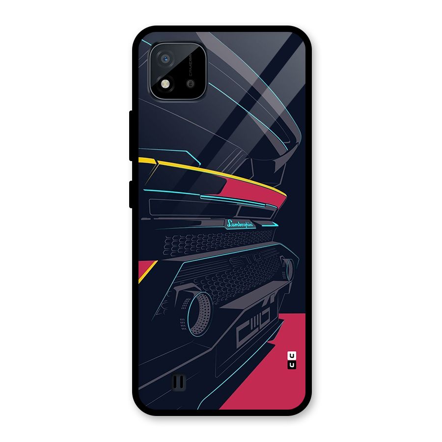 Super Car Parked Glass Back Case for Realme C11 2021