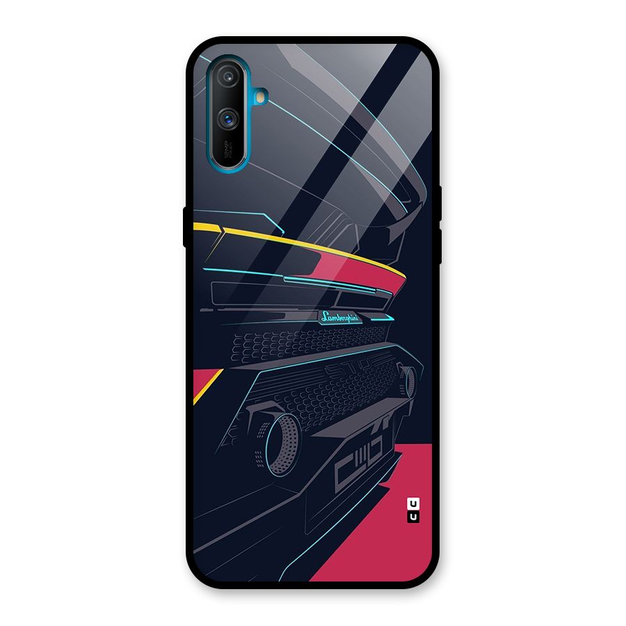 Super Car Parked Glass Back Case for Realme C3