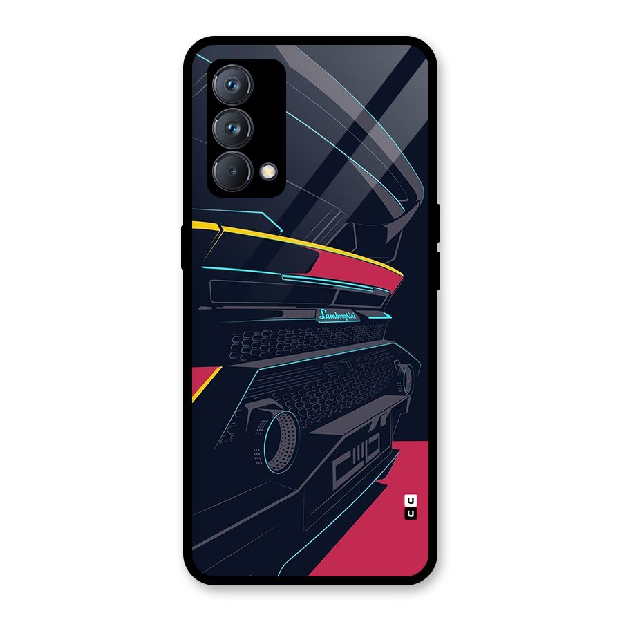 Super Car Parked Glass Back Case for Realme GT Master Edition