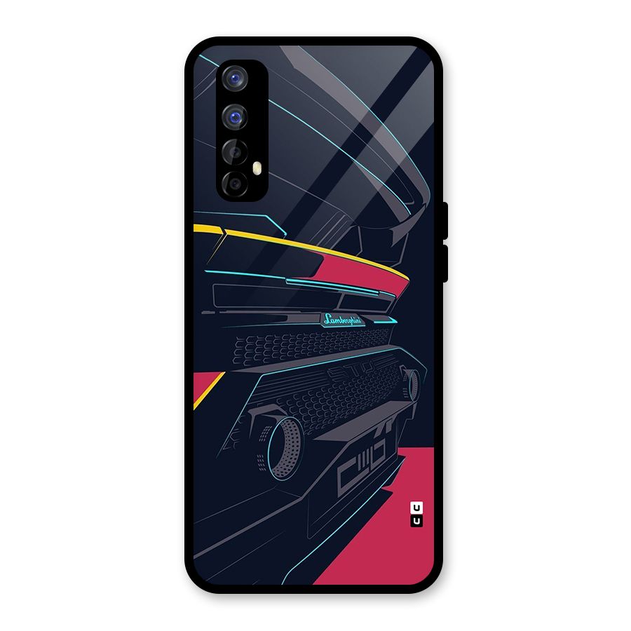 Super Car Parked Glass Back Case for Realme Narzo 20 Pro