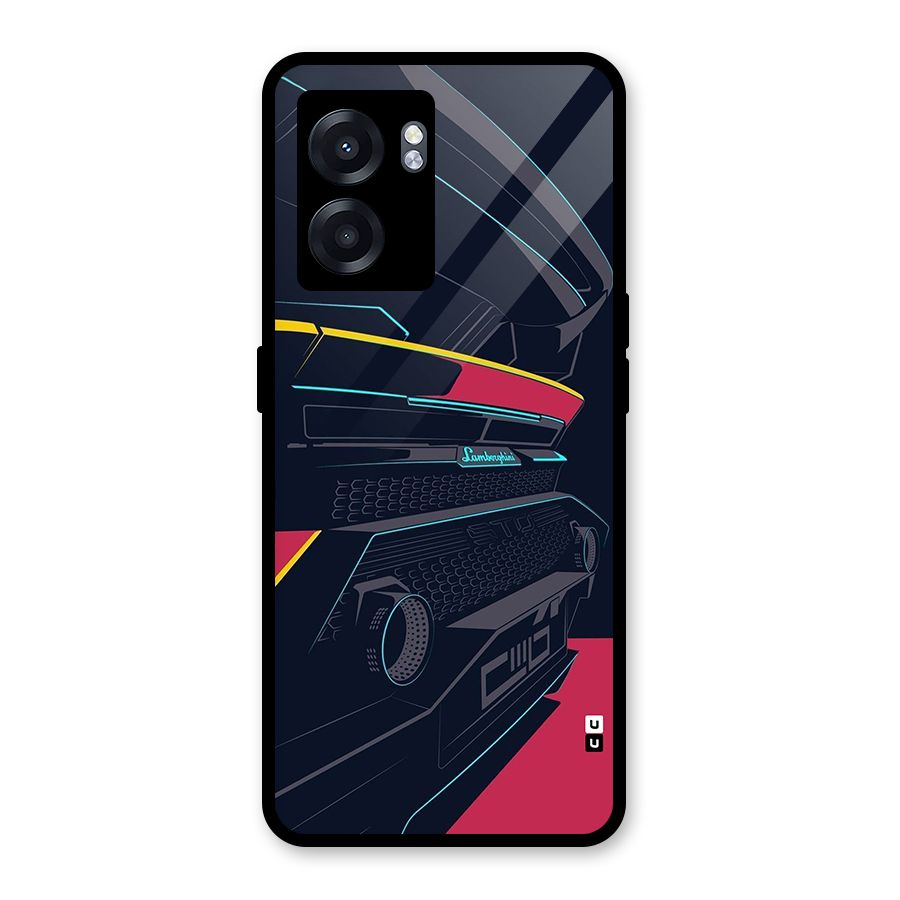 Super Car Parked Glass Back Case for Realme Narzo 50 5G