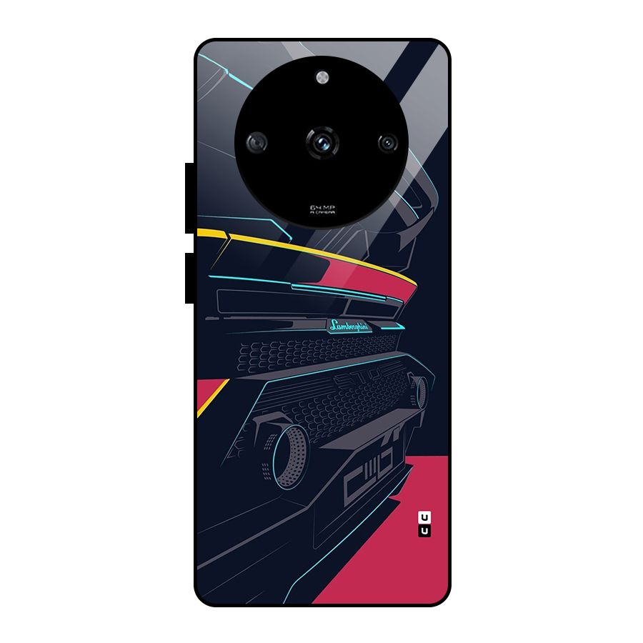 Super Car Parked Glass Back Case for Realme Narzo 60 5G