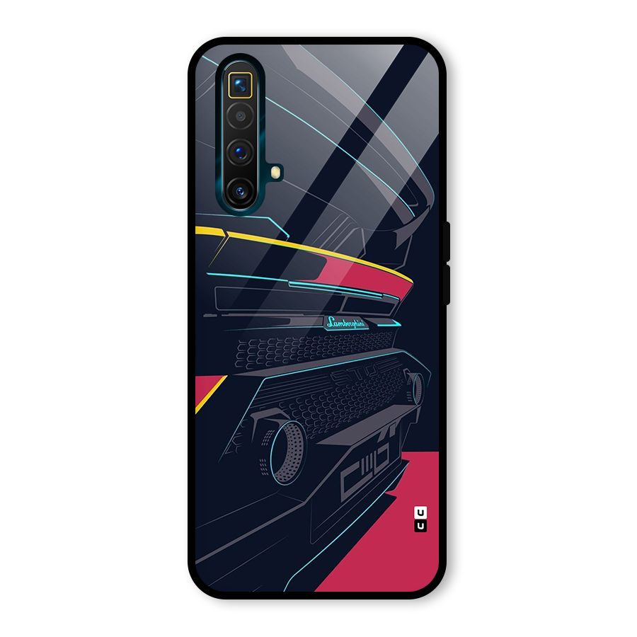 Super Car Parked Glass Back Case for Realme X3 SuperZoom