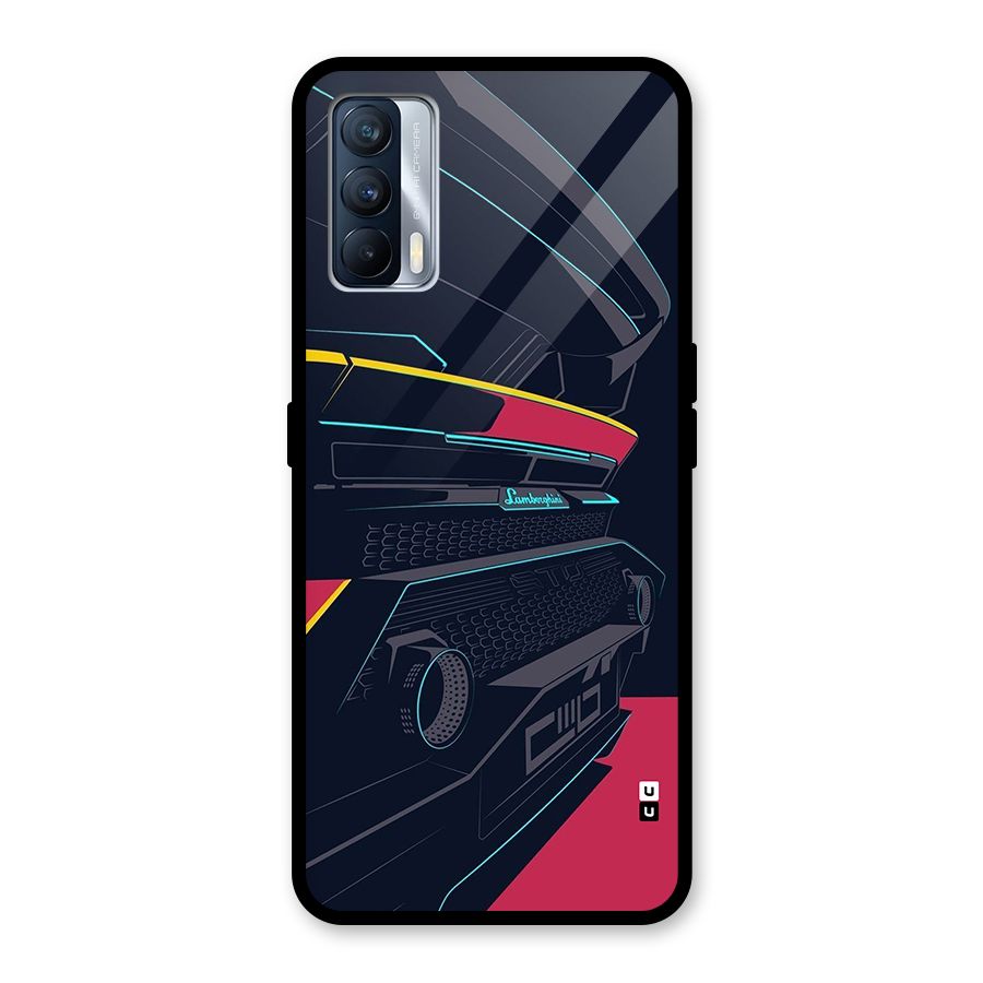 Super Car Parked Glass Back Case for Realme X7
