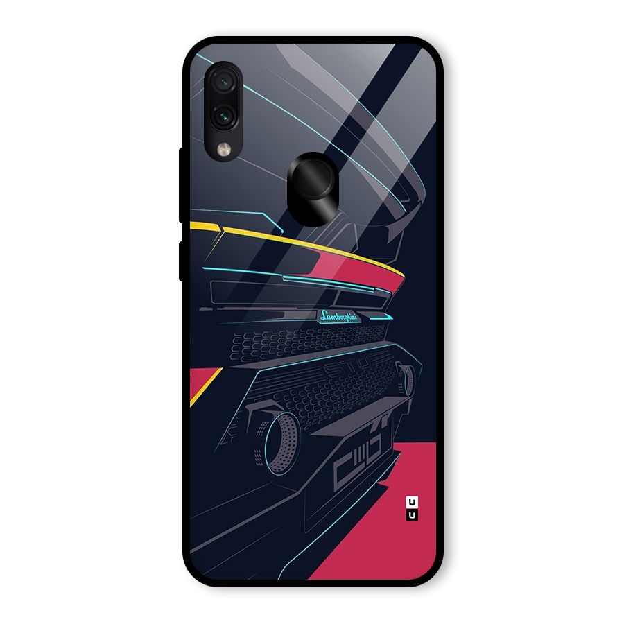 Super Car Parked Glass Back Case for Redmi Note 7 Pro