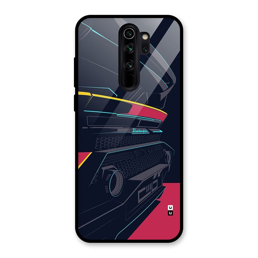Super Car Parked Glass Back Case for Redmi Note 8 Pro
