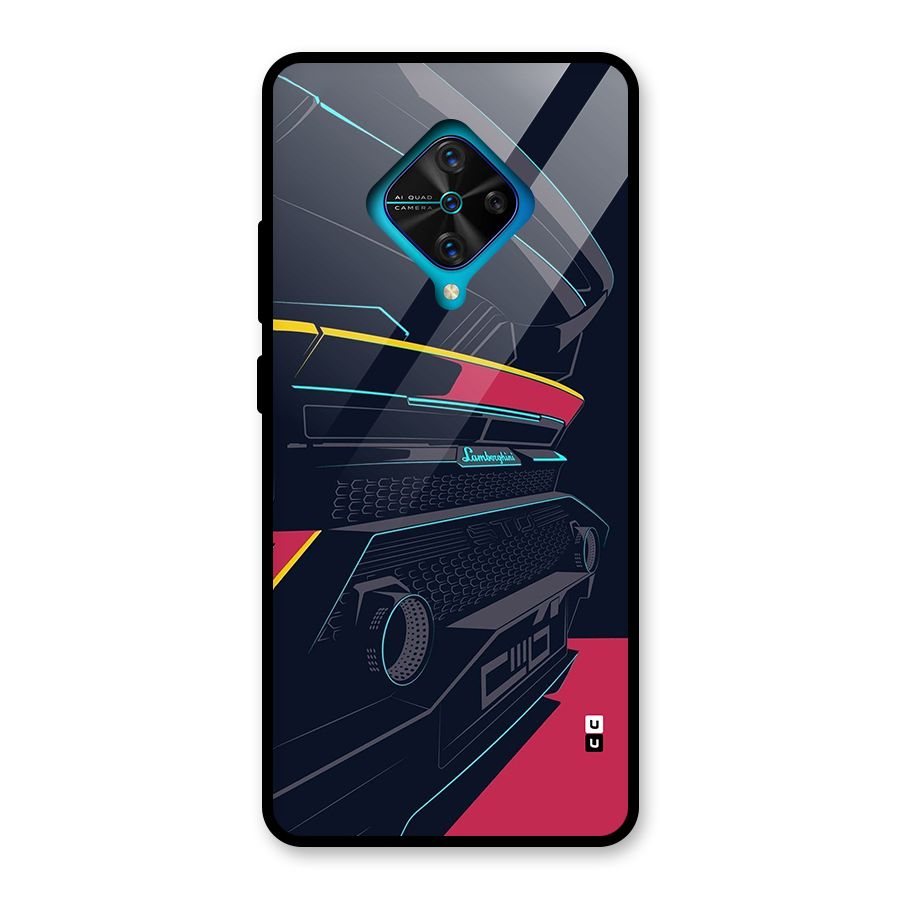 Super Car Parked Glass Back Case for Vivo S1 Pro