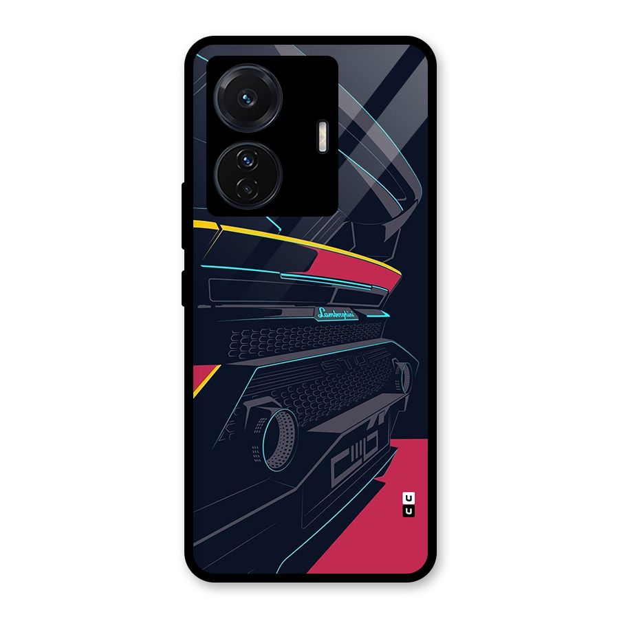 Super Car Parked Glass Back Case for Vivo T1 Pro