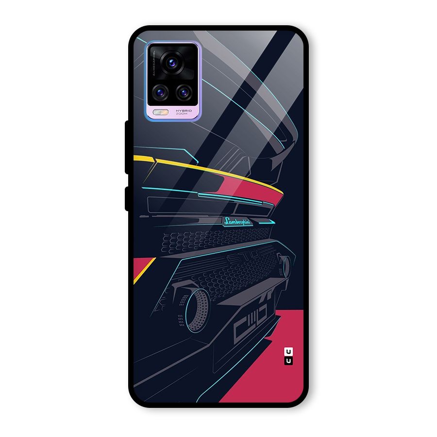 Super Car Parked Glass Back Case for Vivo V20 Pro