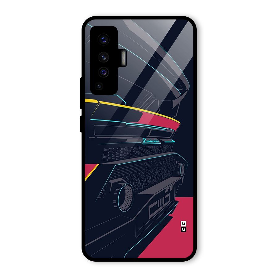 Super Car Parked Glass Back Case for Vivo X50