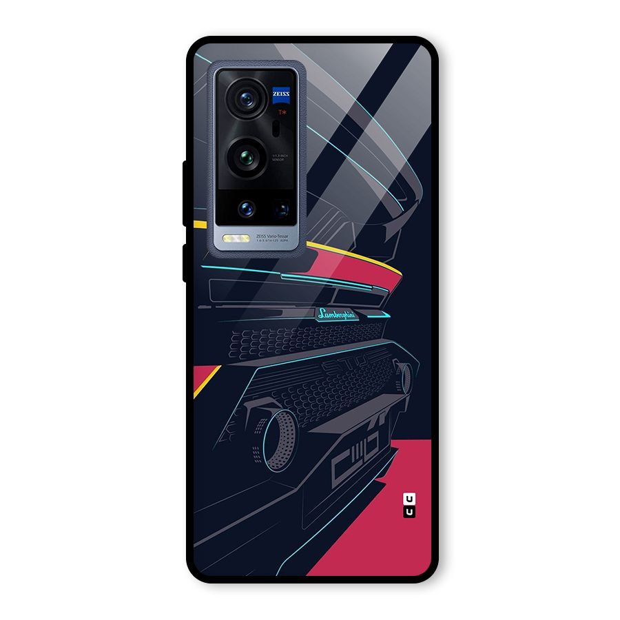 Super Car Parked Glass Back Case for Vivo X60 Pro Plus