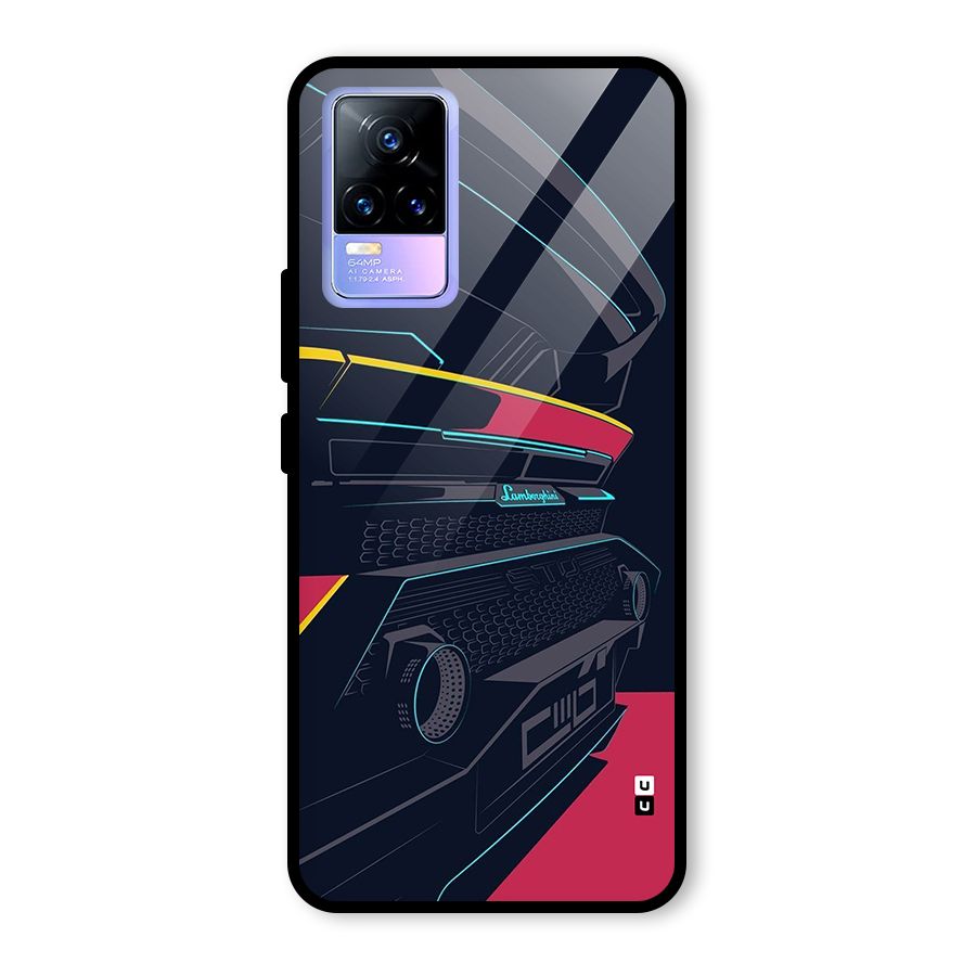 Super Car Parked Glass Back Case for Vivo Y73