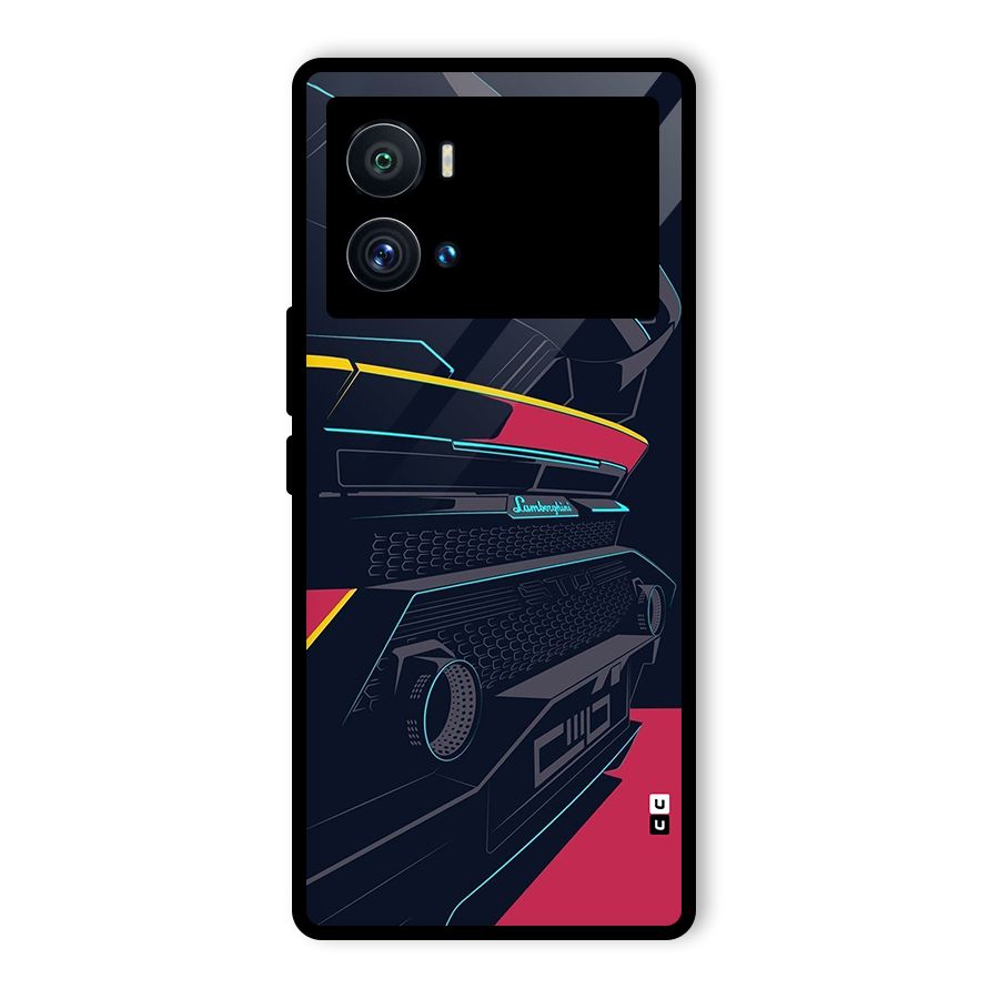 Super Car Parked Glass Back Case for Vivo iQOO 9 Pro