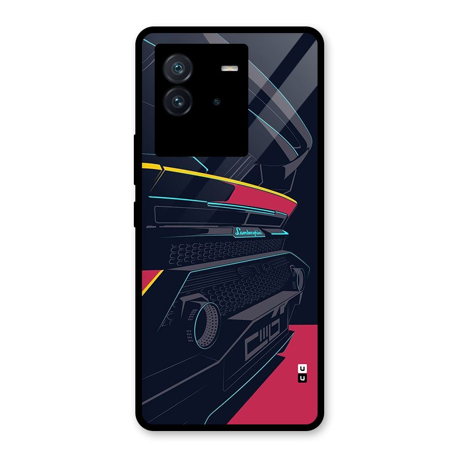 Super Car Parked Glass Back Case for Vivo iQOO Neo 6 5G
