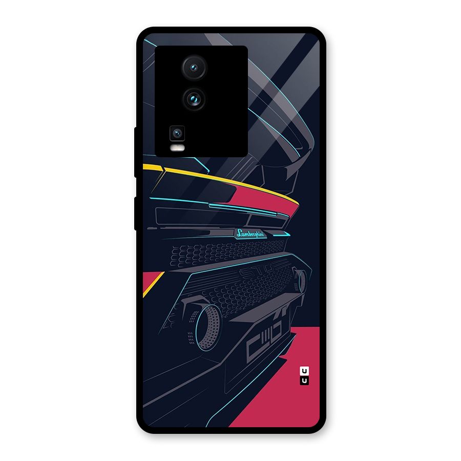 Super Car Parked Glass Back Case for Vivo iQOO Neo 7