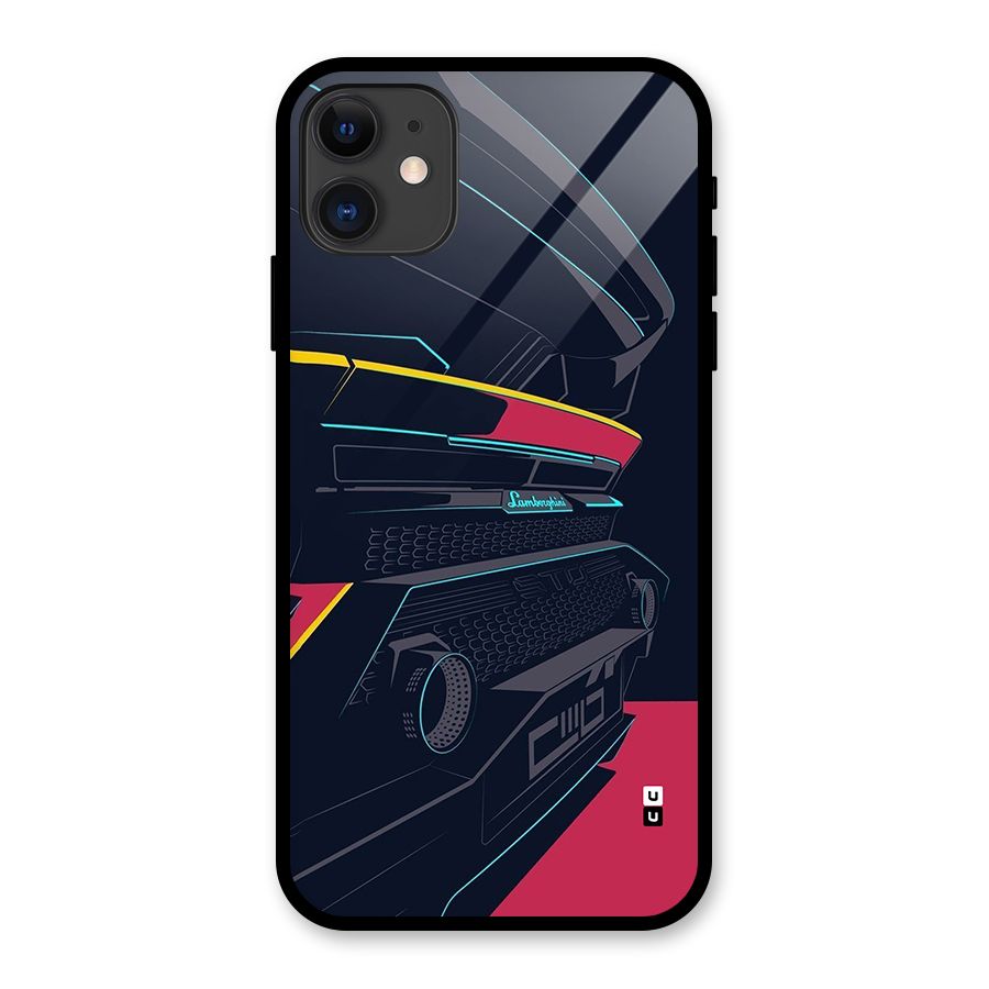 Super Car Parked Glass Back Case for iPhone 11
