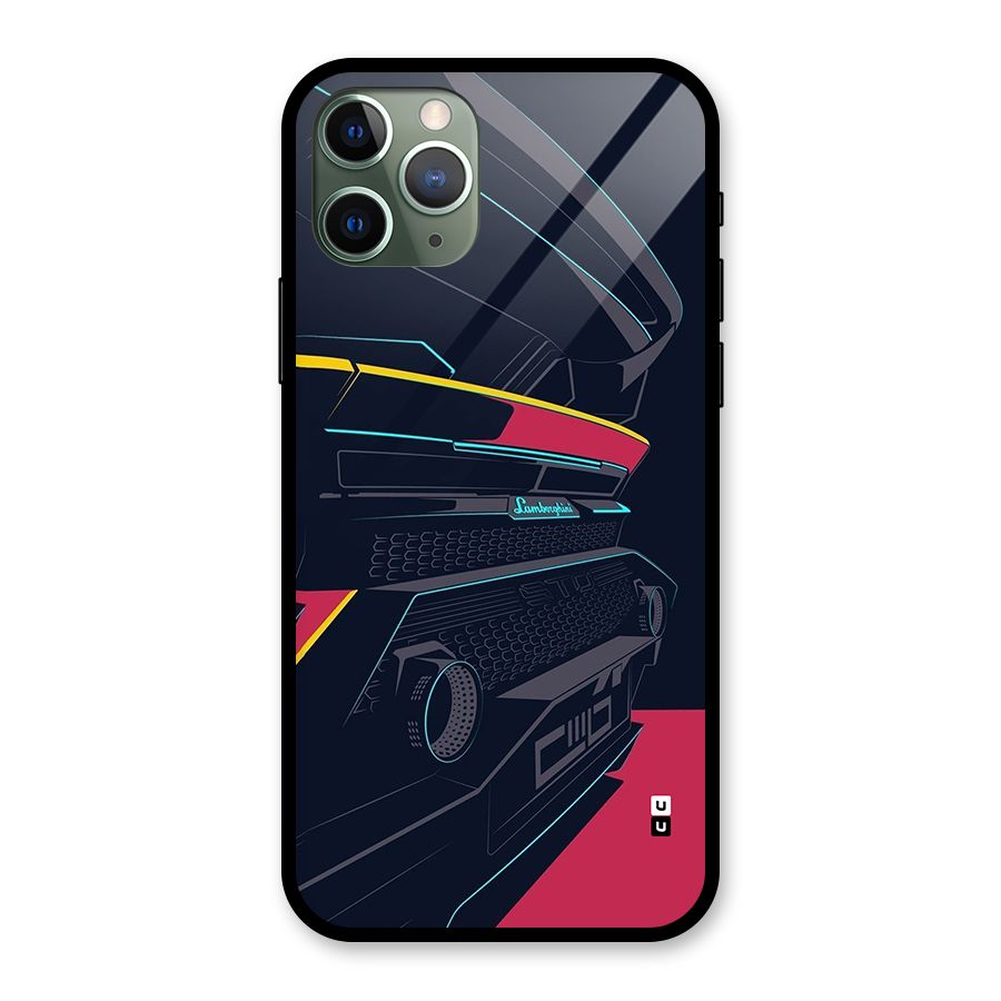 Super Car Parked Glass Back Case for iPhone 11 Pro