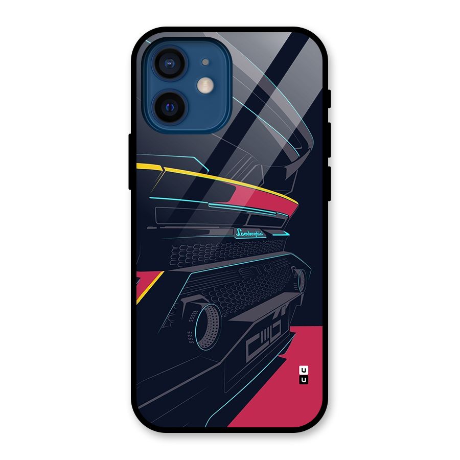 Super Car Parked Glass Back Case for iPhone 12 Mini