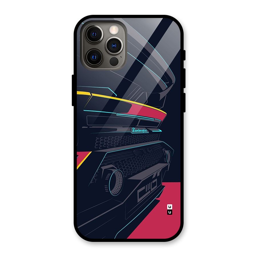 Super Car Parked Glass Back Case for iPhone 12 Pro