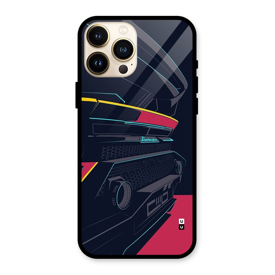 Super Car Parked Glass Back Case for iPhone 13 Pro Max