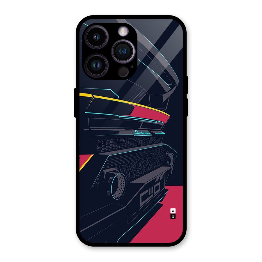 Super Car Parked Glass Back Case for iPhone 14 Pro Max