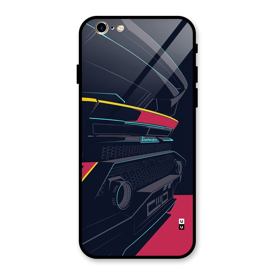 Super Car Parked Glass Back Case for iPhone 6 6S