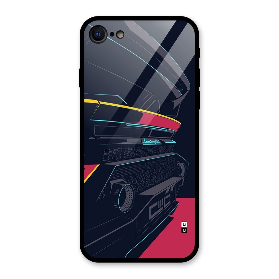 Super Car Parked Glass Back Case for iPhone 7