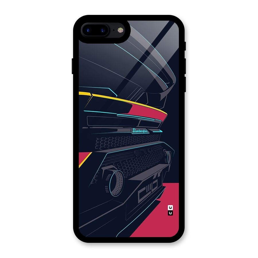 Super Car Parked Glass Back Case for iPhone 7 Plus