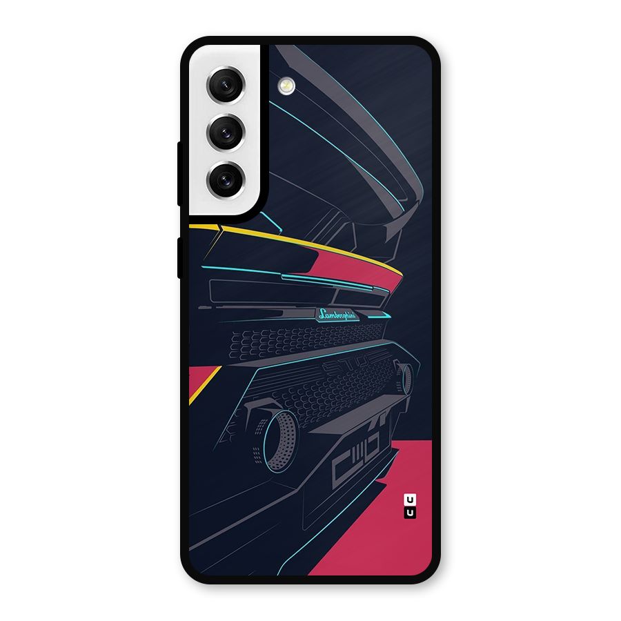 Super Car Parked Metal Back Case for Galaxy S21 FE 5G