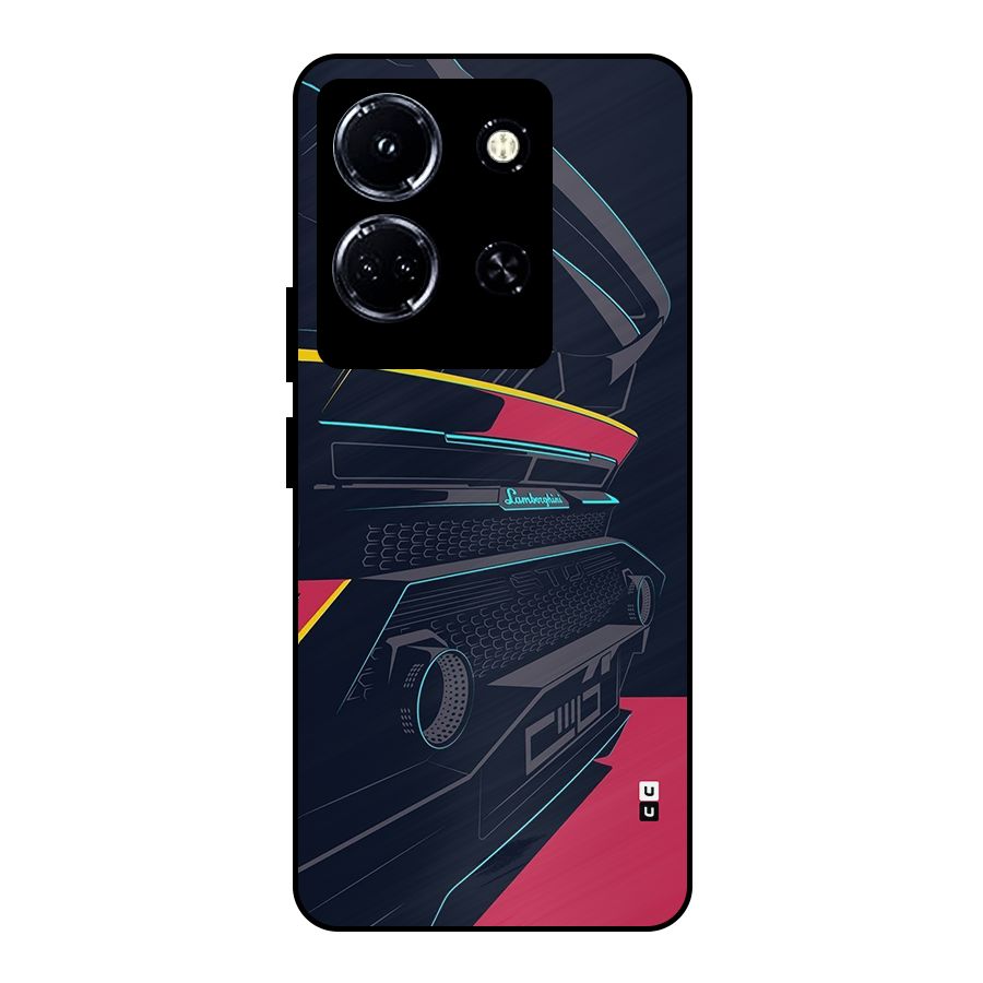 Super Car Parked Metal Back Case for Infinix Note 30 5G