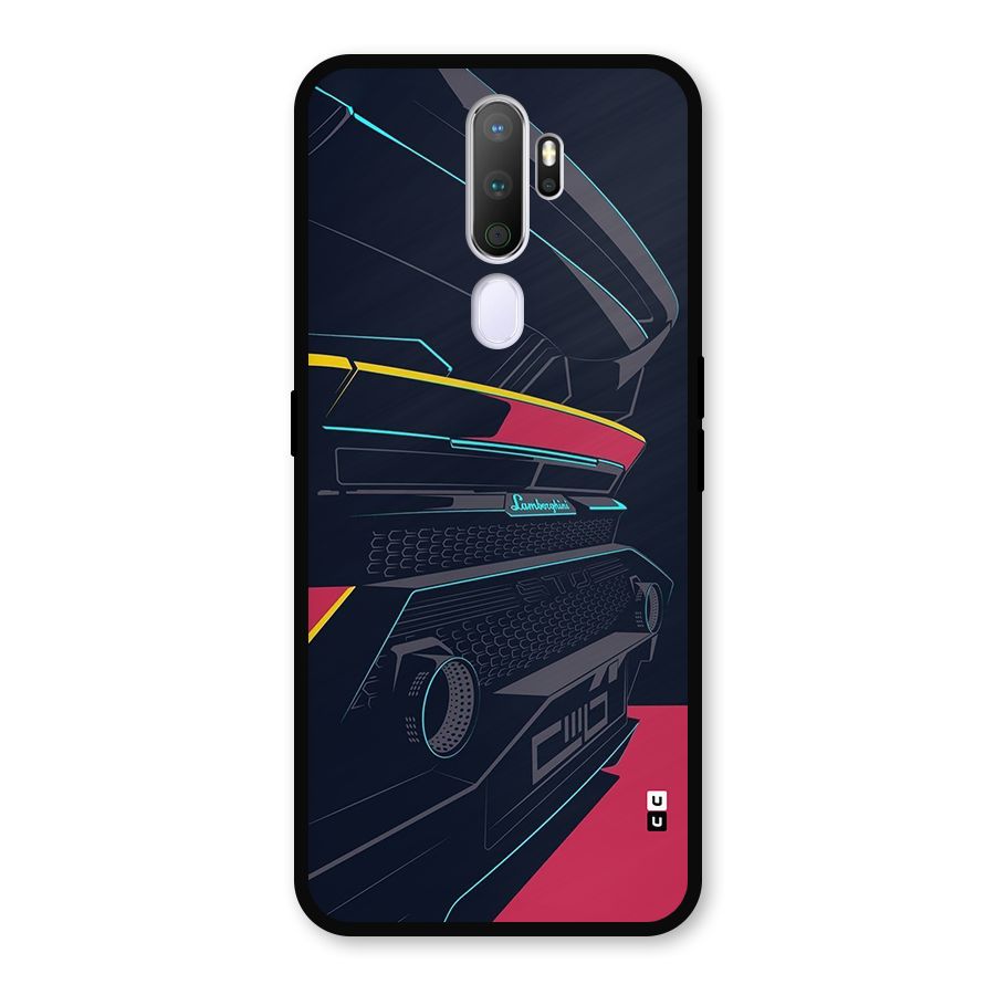 Super Car Parked Metal Back Case for Oppo A5 (2020)