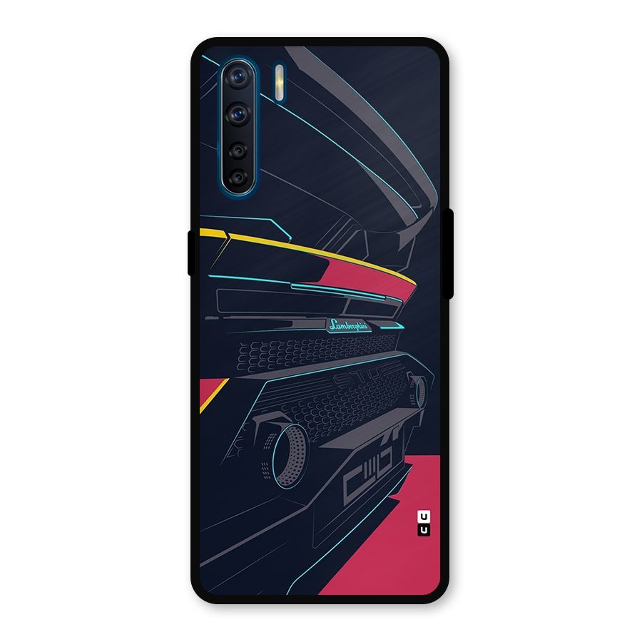 Super Car Parked Metal Back Case for Oppo F15