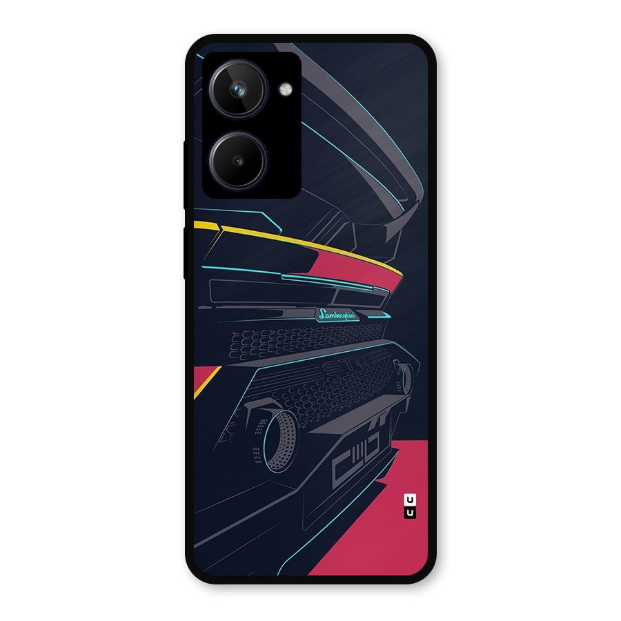 Super Car Parked Metal Back Case for Realme 10